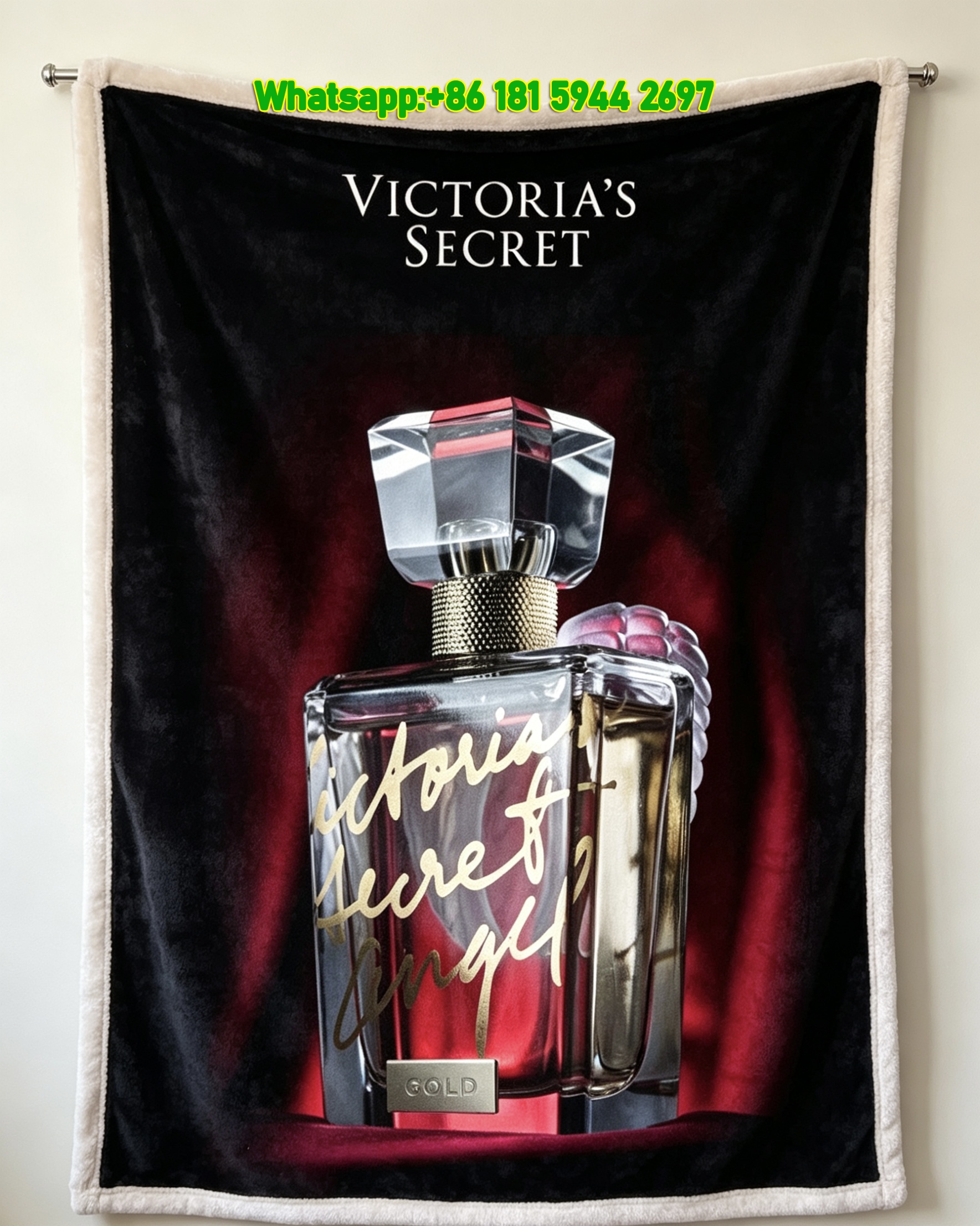 victorias secret angel gold perfume flannel sofa throw blanket V207